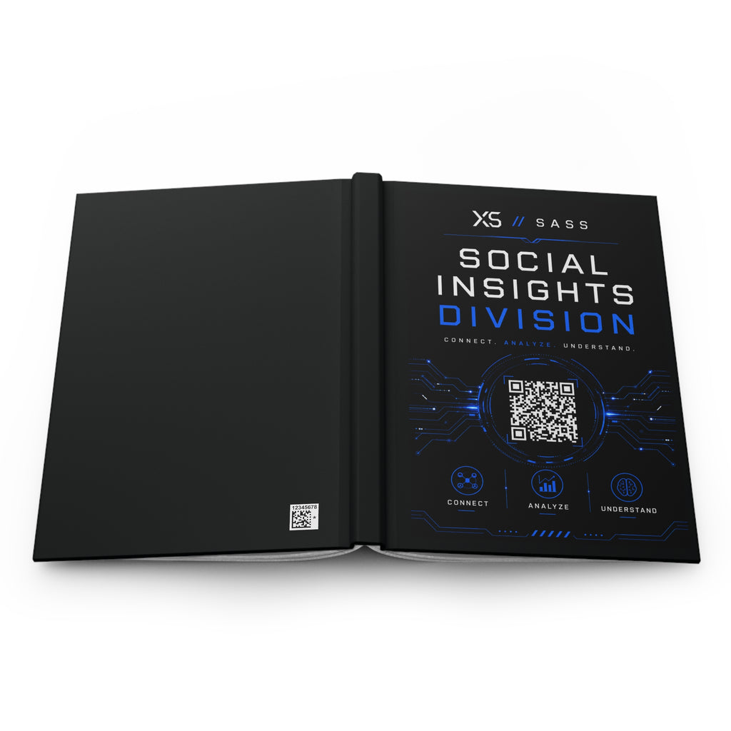 XS//SASS™ Social Insights Division Hardcover Journal with Interactive QR Profile