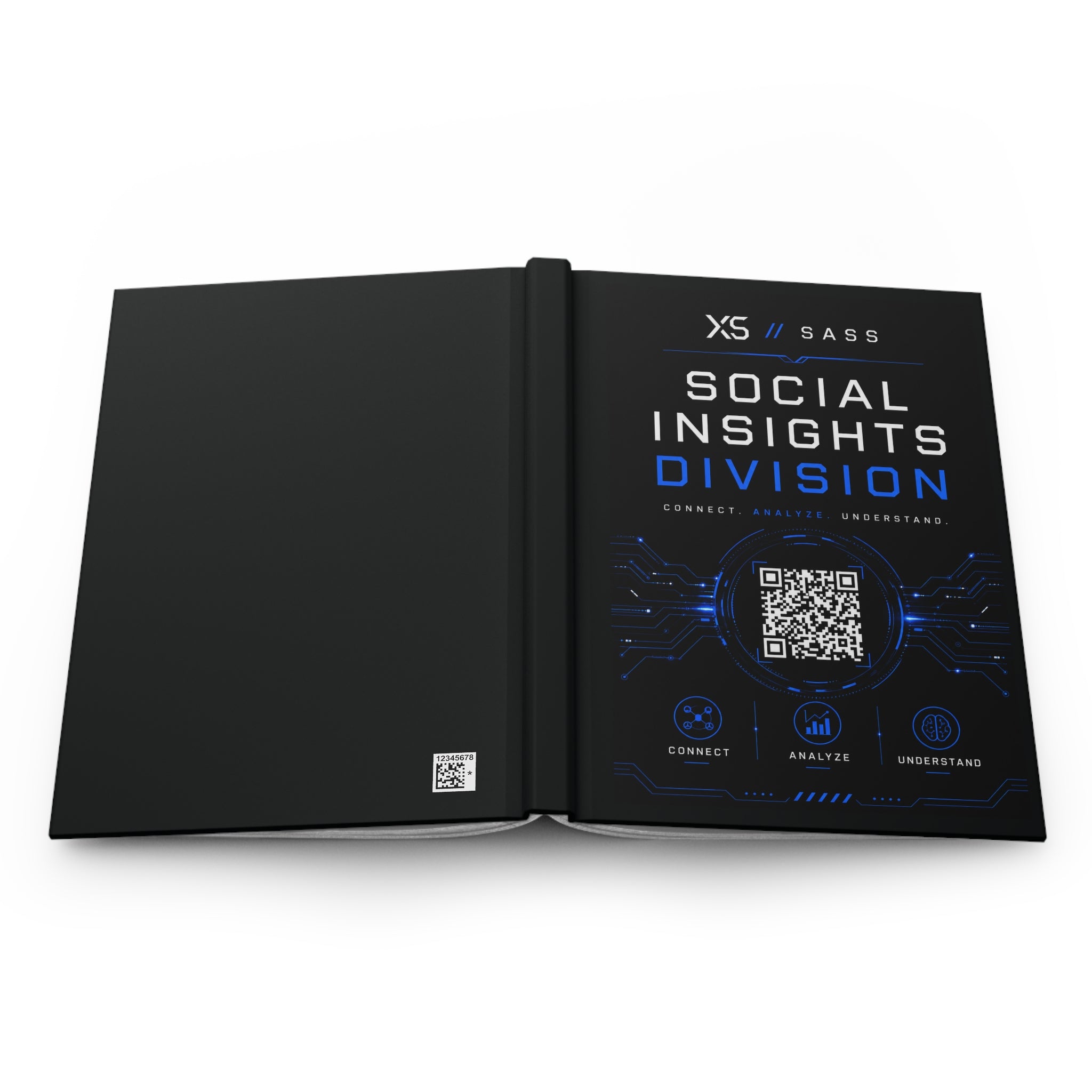 XS//SASS™ Social Insights Division Hardcover Journal with Interactive QR Profile