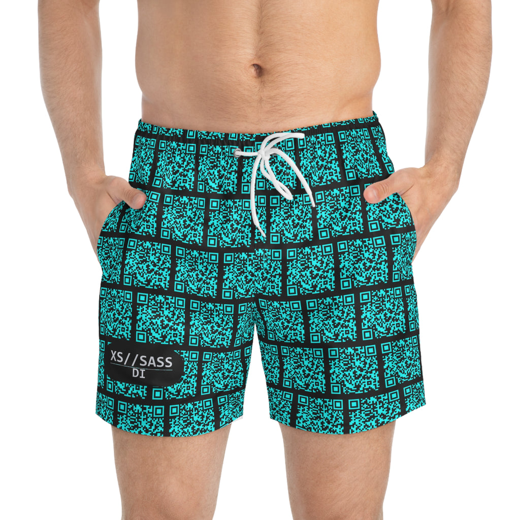 XS//SASS Dissident Index Division Men's Swim Trunks | Deliberate Presence Collection | Scan Your Subject Dossier