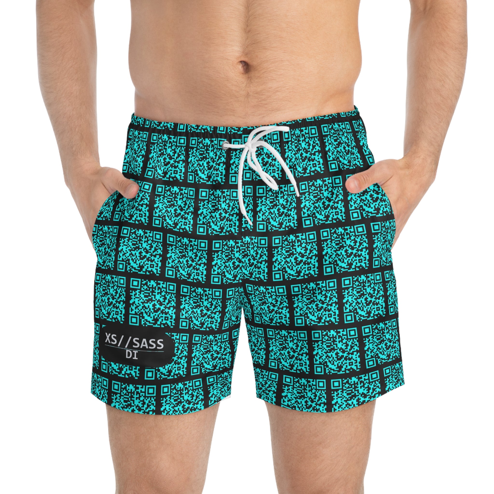XS//SASS Dissident Index Division Men's Swim Trunks | Deliberate Presence Collection | Scan Your Subject Dossier