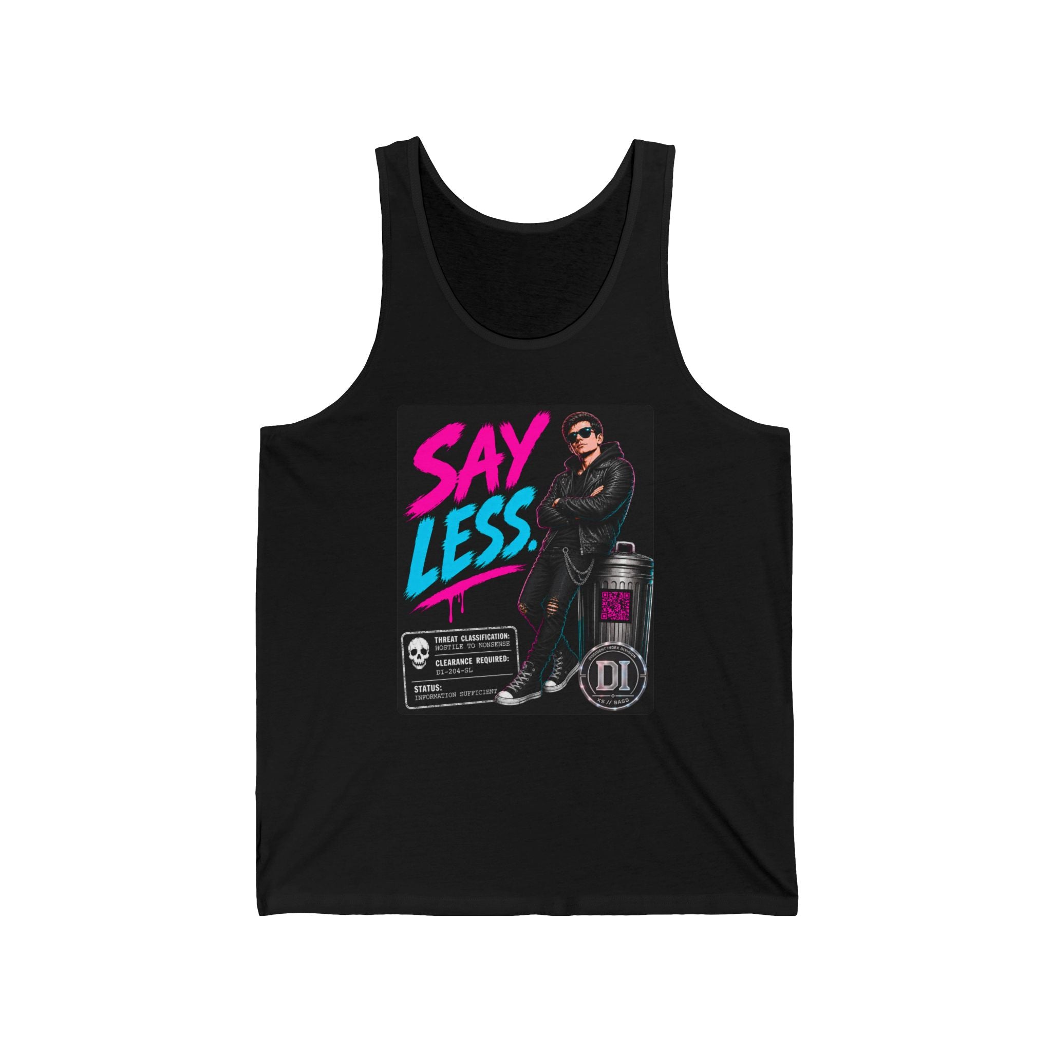 Say Less Tank Top — Retro Neon Streetwear Tank with 'Say Less' Graphic