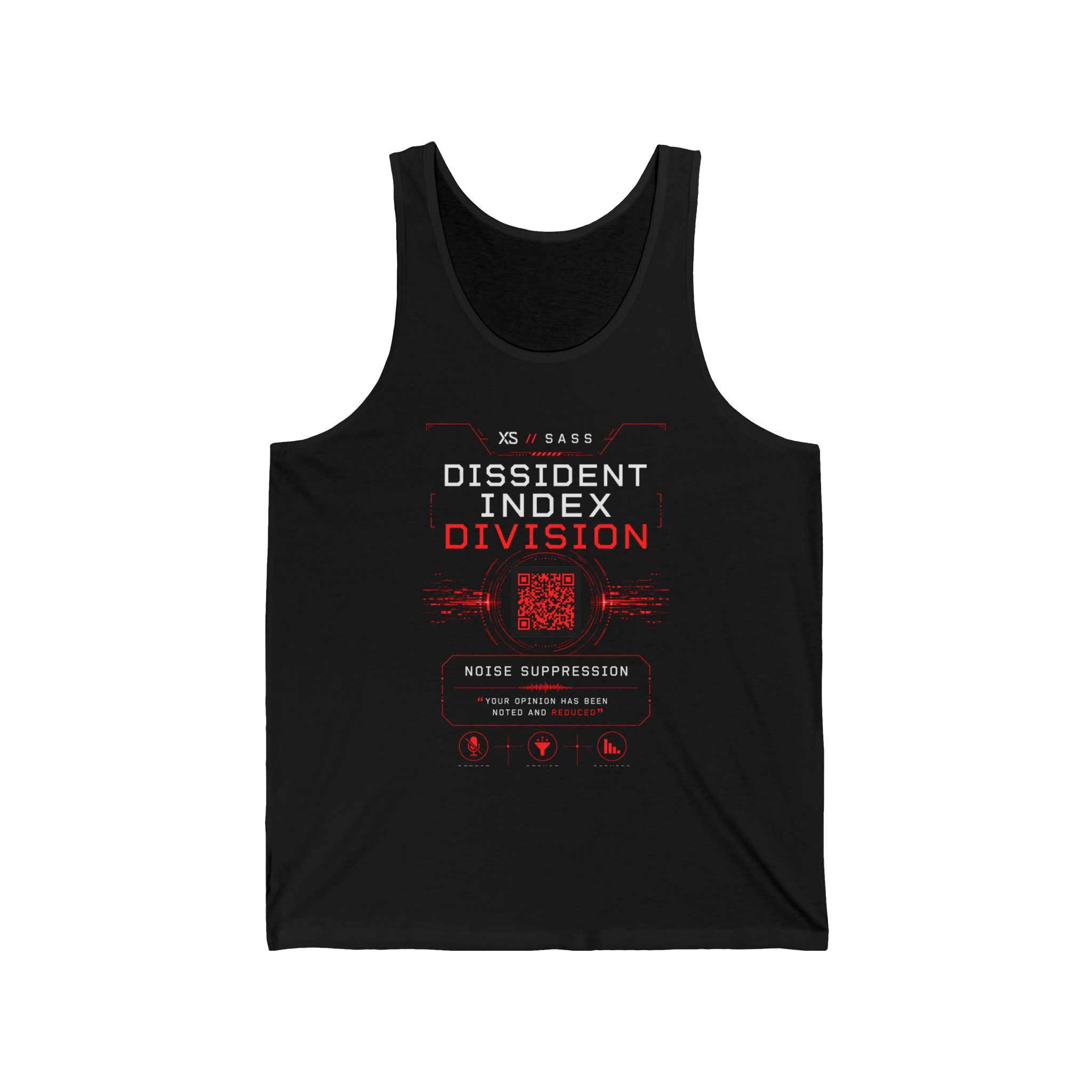 Dissident Index Division Tank Top — Cyberpunk Tech Graphic Muscle Tee