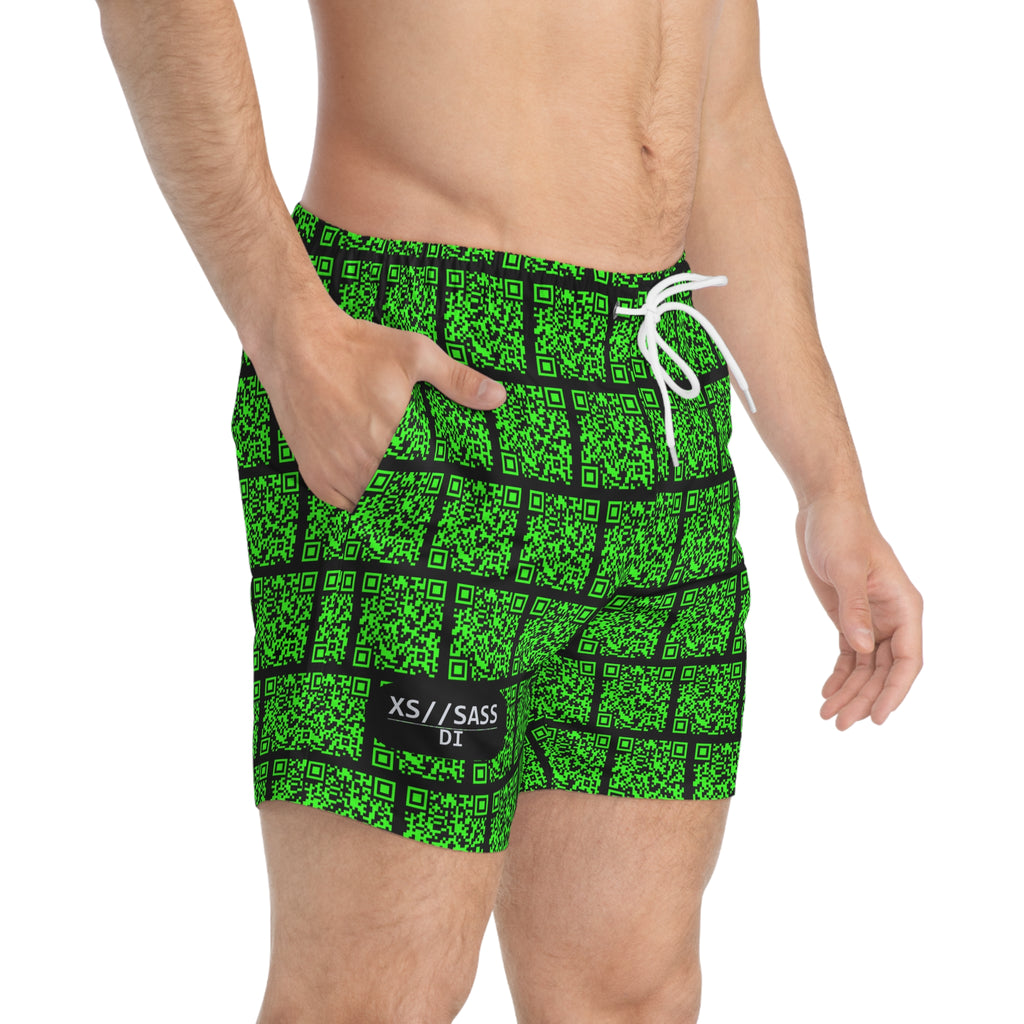 XS//SASS Dissident Index Division Men's Swim Trunks | Deliberate Presence Collection | Scan Your Subject Dossier