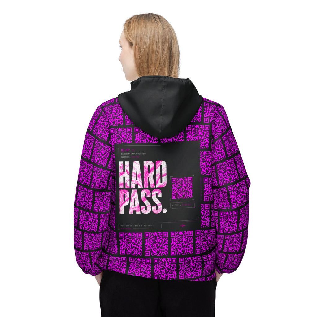XS//SASS Dissident Index Division Windbreaker | "Hard Pass." Lightweight Hooded Jacket | Scan Your Subject Dossier