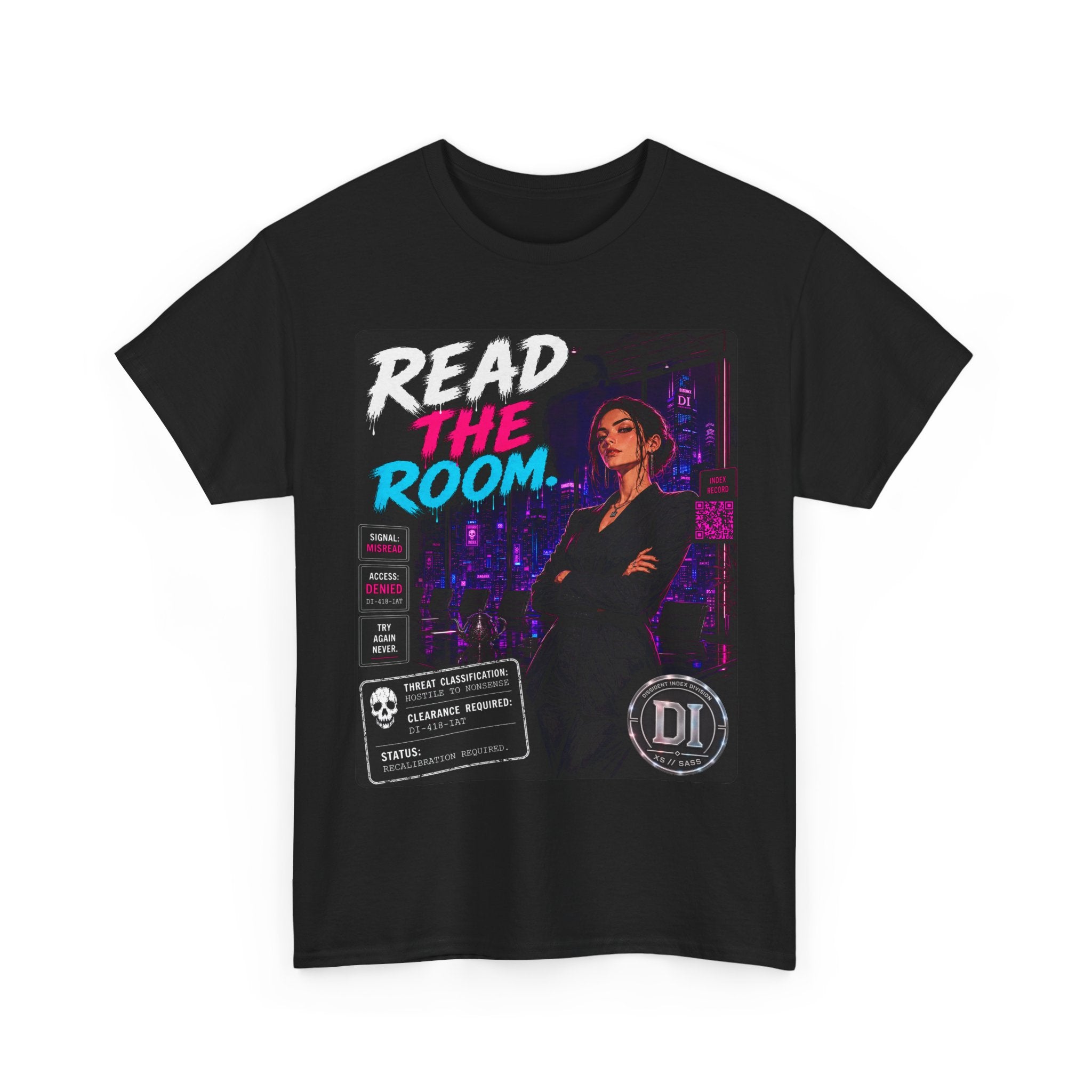 Read The Room T-Shirt – Retro Neon Detective Graphic Tee