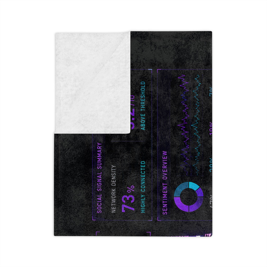 XS//SASS Social Insights Division Microfiber Blanket | Behavioral Intelligence Display | Scan Your Social Insight Profile