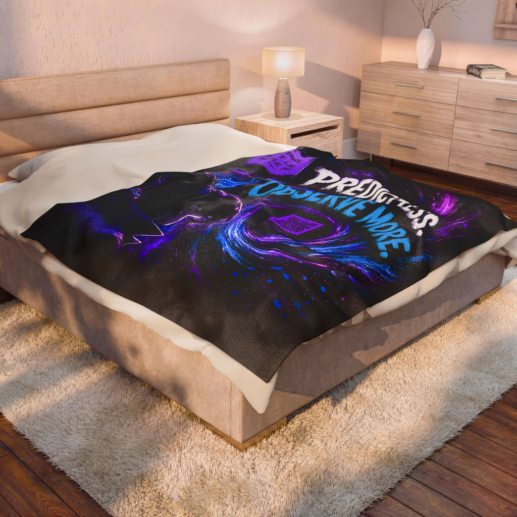 XS//SASS Social Insights Division Plush Blanket | "Predict Less. Observe More." | Scan Your Social Profile