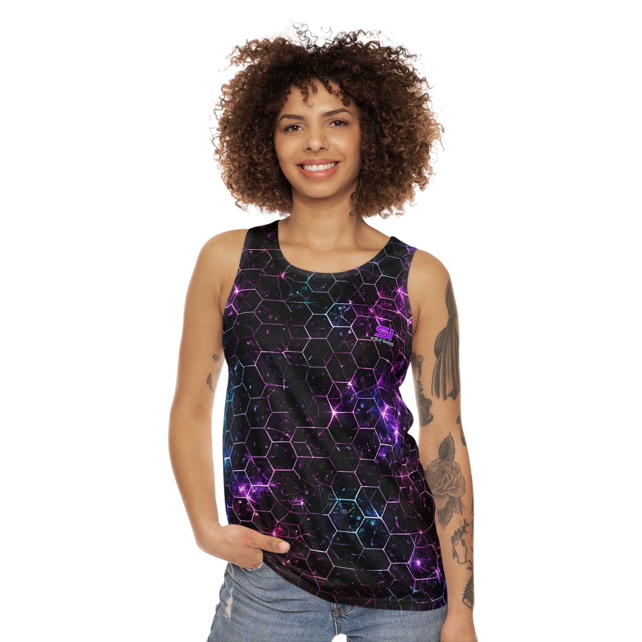 XS//SASS Social Insights Division QR-Enabled Profile Tank - Signal Hex