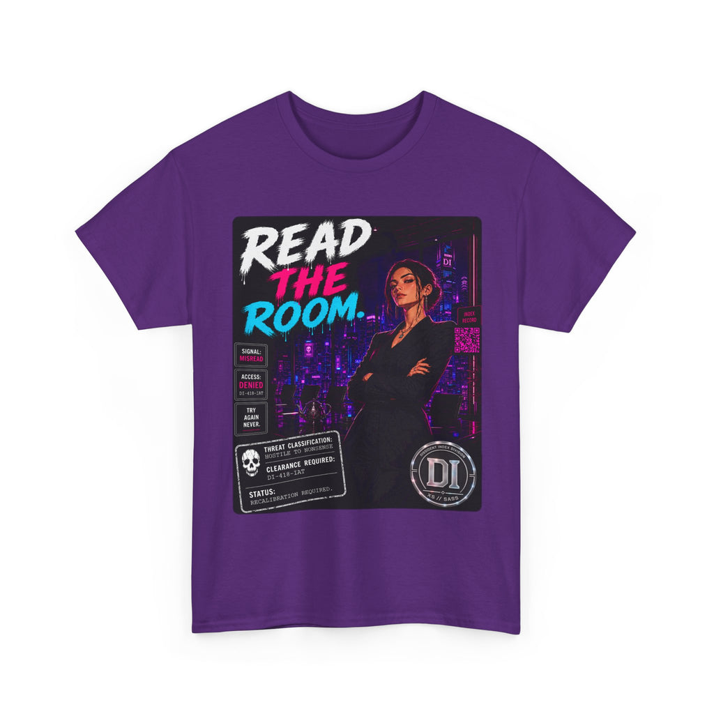 Read The Room T-Shirt – Retro Neon Detective Graphic Tee