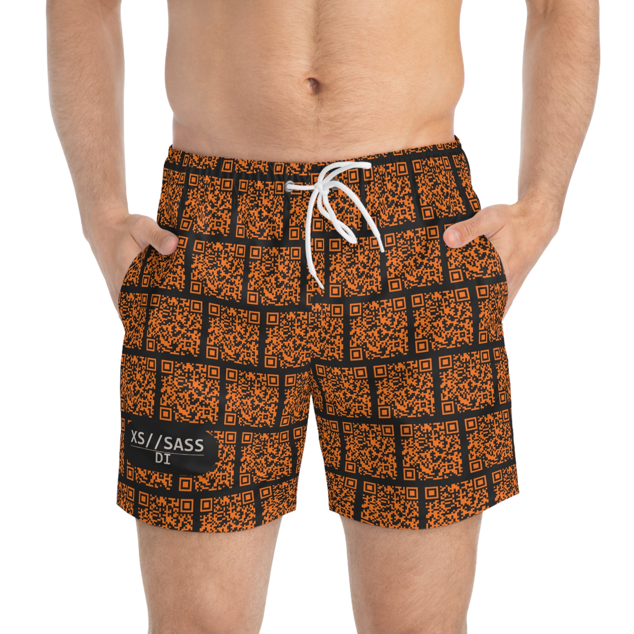 XS//SASS Dissident Index Division Men's Swim Trunks | Deliberate Presence Collection | Scan Your Subject Dossier