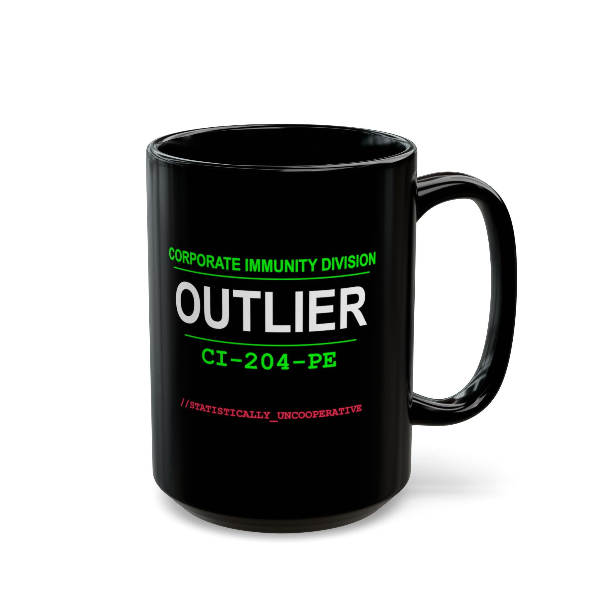 XS//SASS "Outlier" Mug | CI-204-PE | Scan for Corporate Dossier