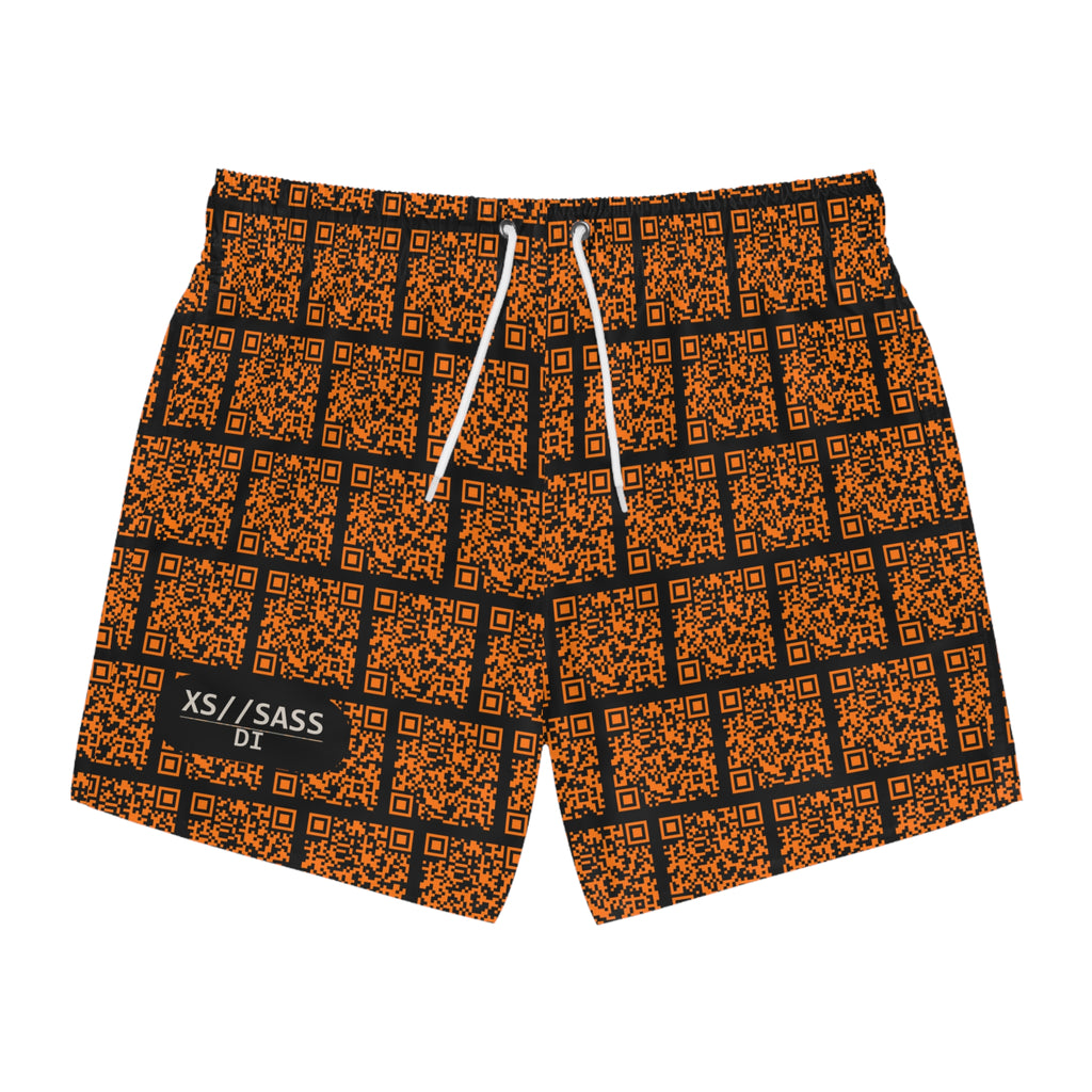 XS//SASS Dissident Index Division Men's Swim Trunks | Deliberate Presence Collection | Scan Your Subject Dossier