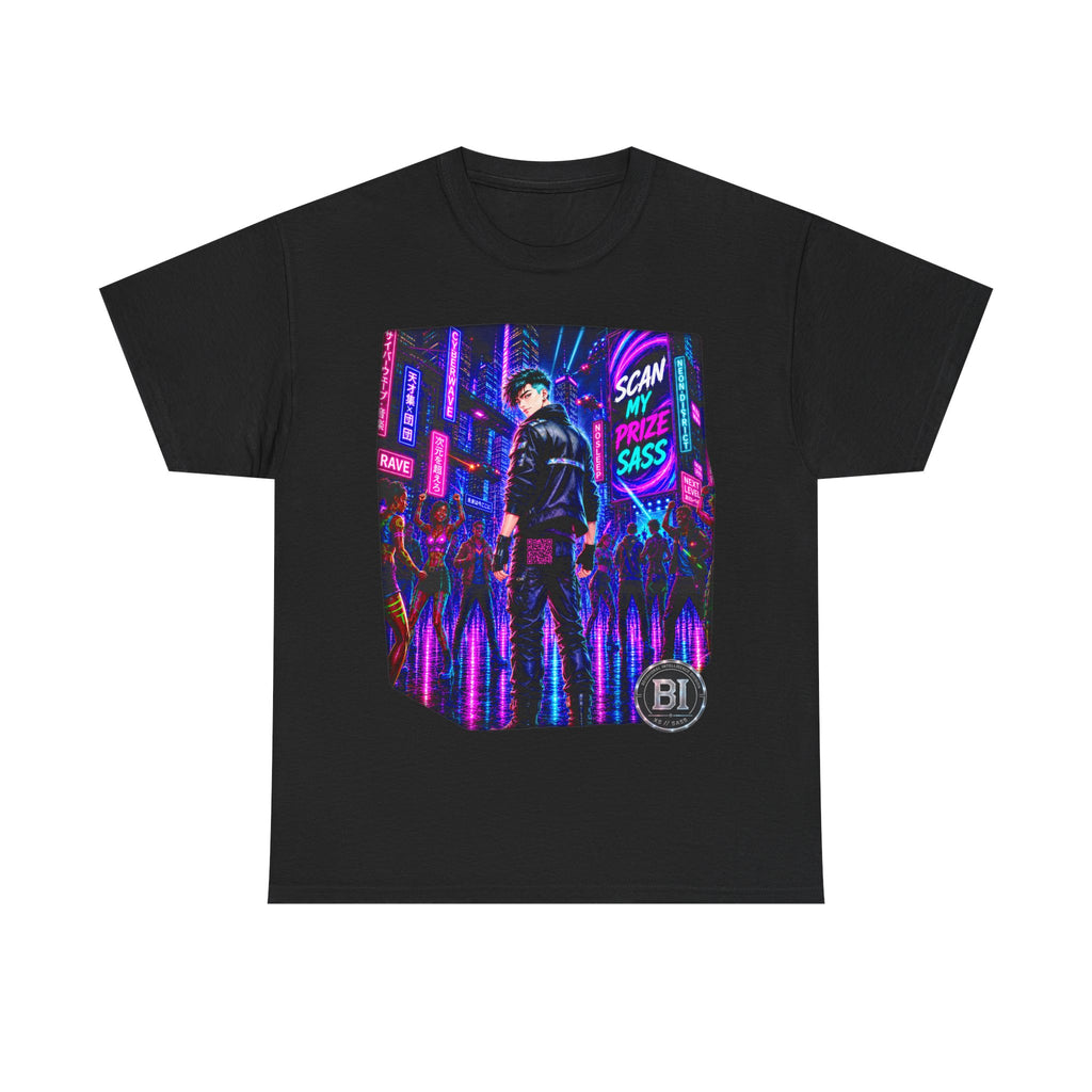 Scan My Prize Sass Graphic Tee — Cyberpunk Streetwear Shirt