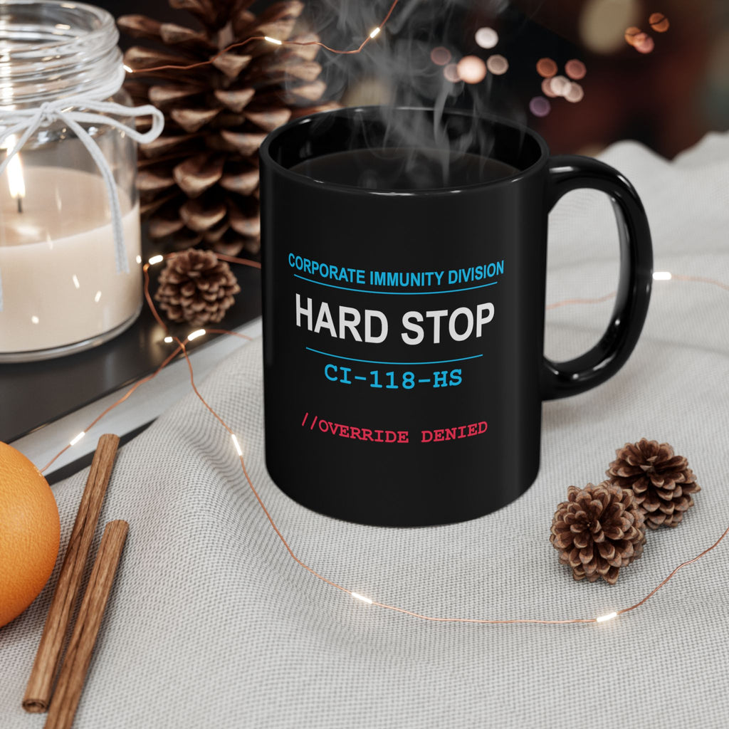 XS//SASS "Hard Stop" Mug | CI-118-HS | Scan for Corporate Dossier