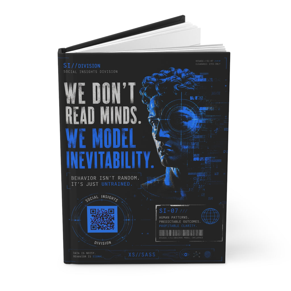 XS//SASS Hardcover Journal | "We Don't Read Minds. We Model Inevitability." | Premium Lined Notebook
