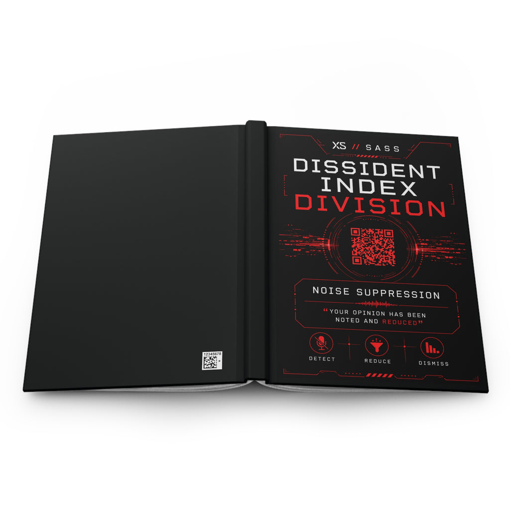 XS//SASS™ Dissident Index "Noise Suppression" Hardcover Journal with Interactive QR Profile
