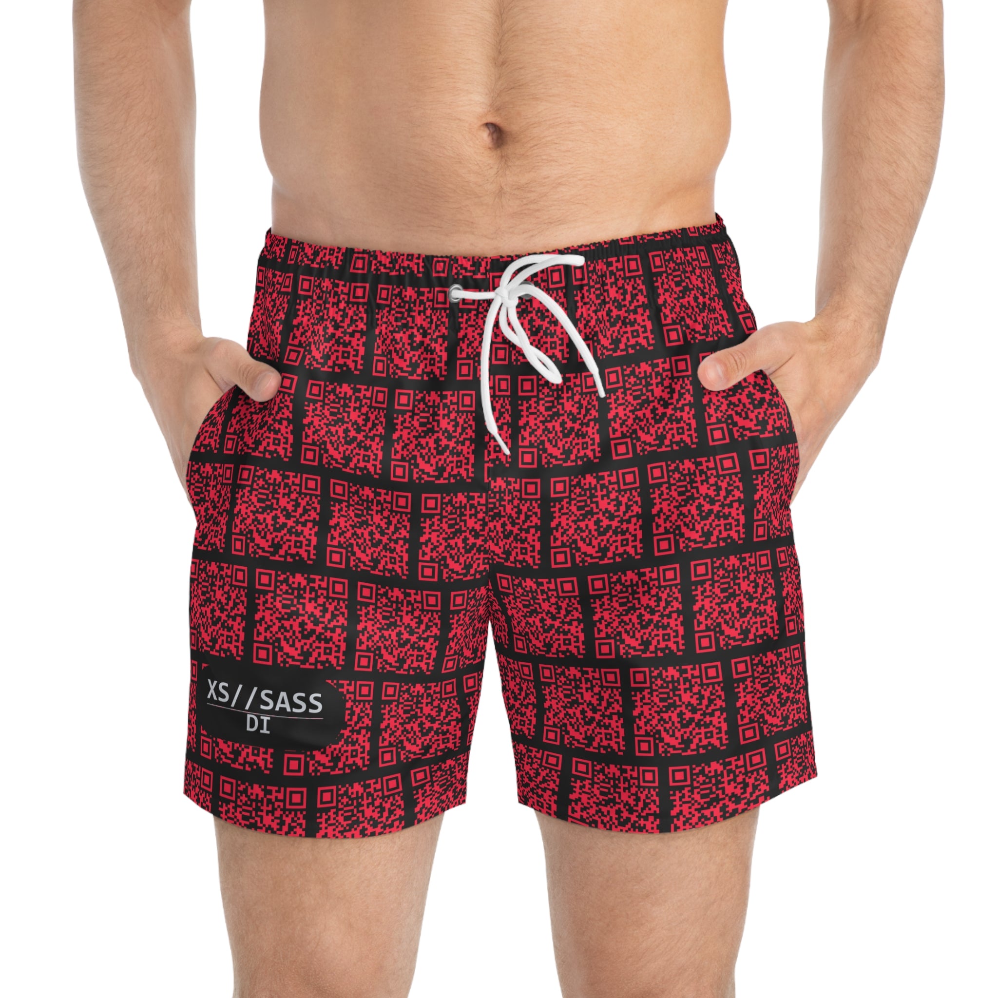 XS//SASS Dissident Index Division Men's Swim Trunks | Deliberate Presence Collection | Scan Your Subject Dossier