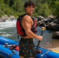 Signal Atlas – XS//SASS Premium Beachwear – (SI) Social Insights Division – QR Enabled Profile Swim Trunks