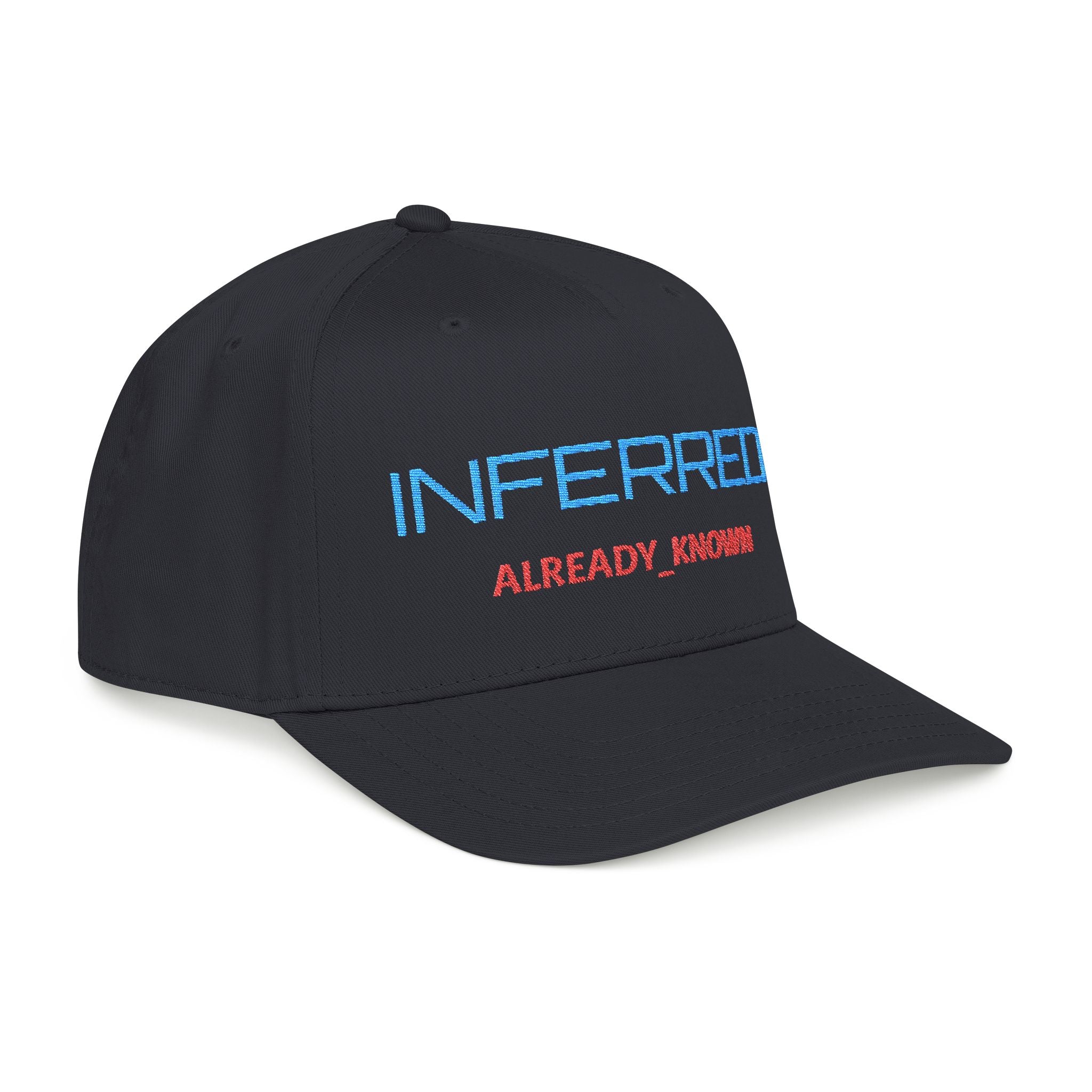 XS//SASS "INFERRED // ALREADY_KNOWN" Embroidered Snapback | Behavioral Intelligence Division
