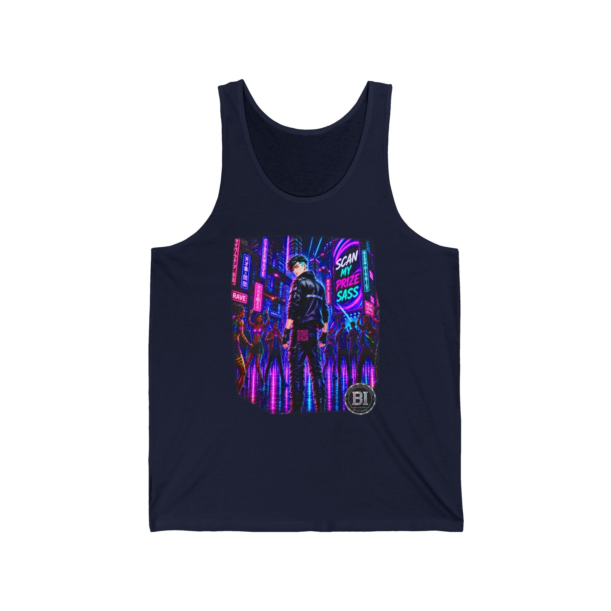 Scan My Prize Sass Tank Top — Cyberpunk Streetwear Shirt