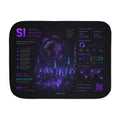 XS//SASS™ Social Insights Ambient Signal QR Profile Sherpa Blanket | Interactive Plush Throw