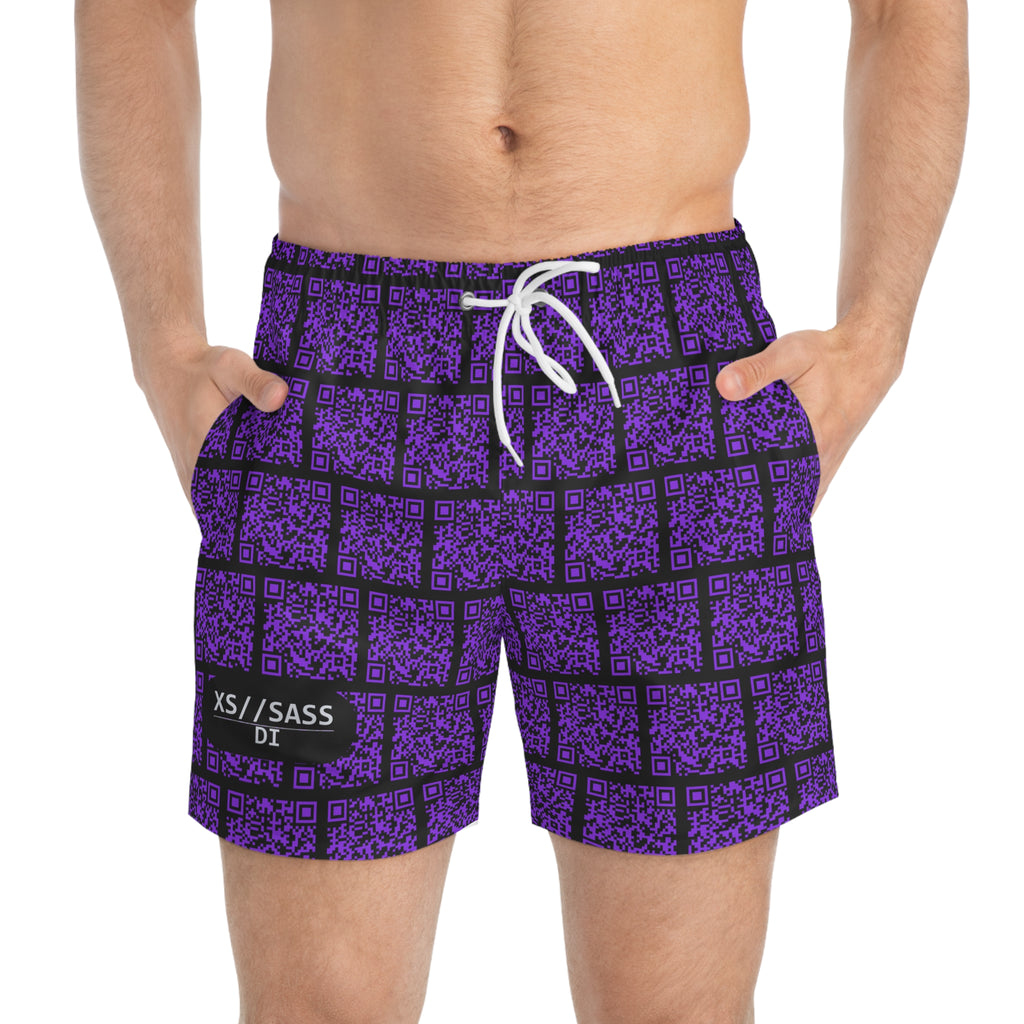 XS//SASS Dissident Index Division Men's Swim Trunks | Deliberate Presence Collection | Scan Your Subject Dossier