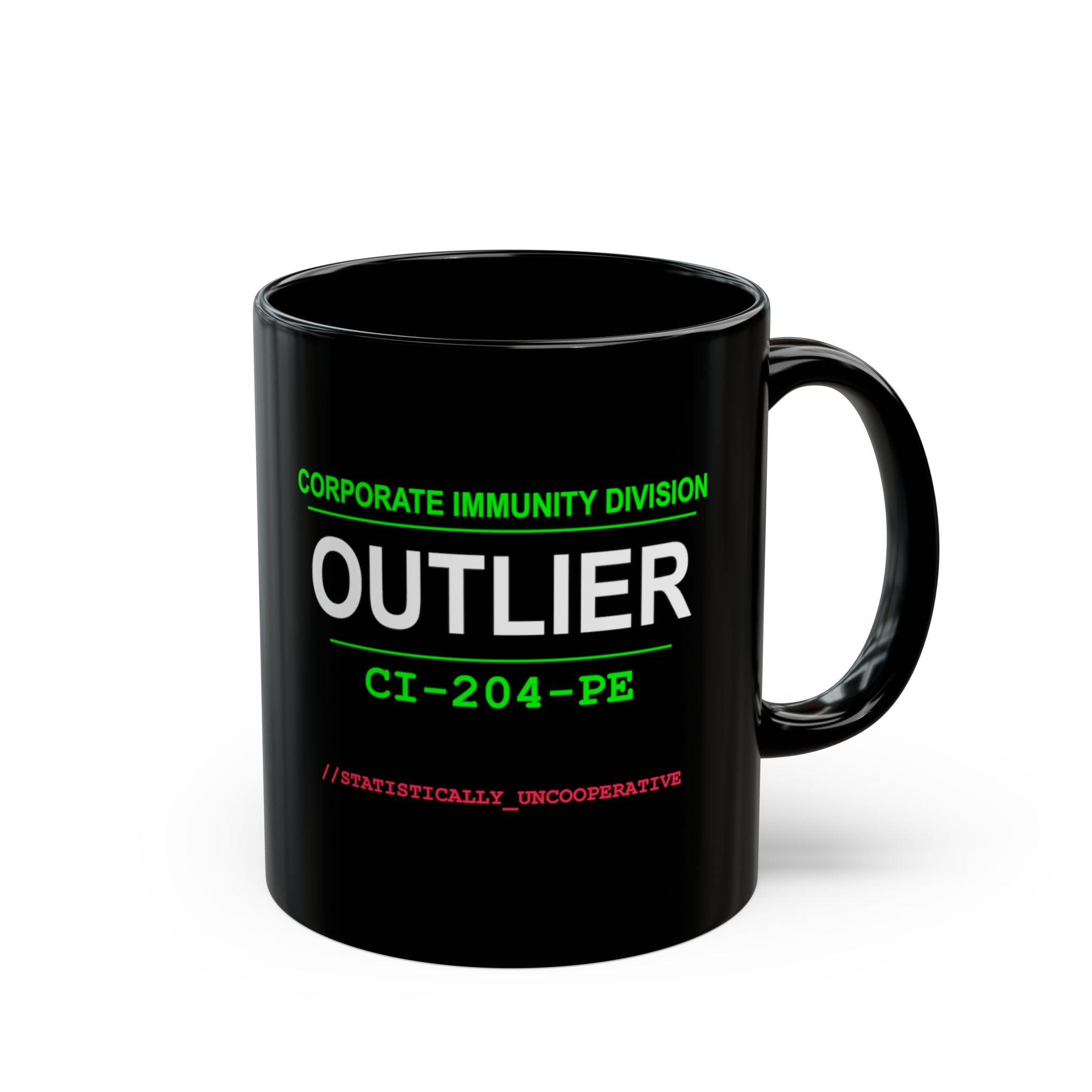 XS//SASS "Outlier" Mug | CI-204-PE | Scan for Corporate Dossier