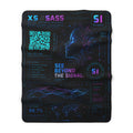 XS//SASS™ Social Insights Division Sherpa Fleece Blanket | Interactive QR Profile | See Beyond the Signal