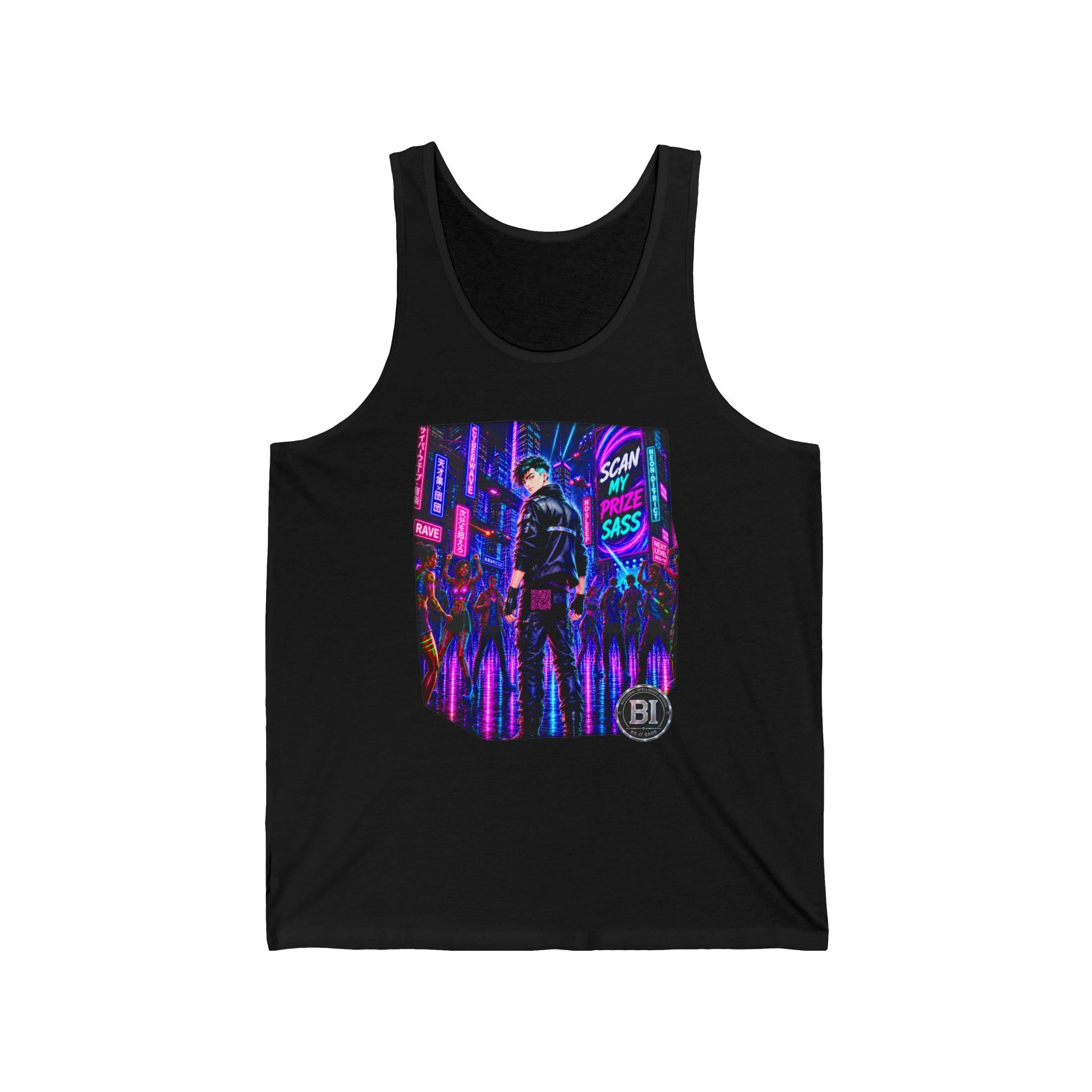 Scan My Prize Sass Tank Top — Cyberpunk Streetwear Shirt