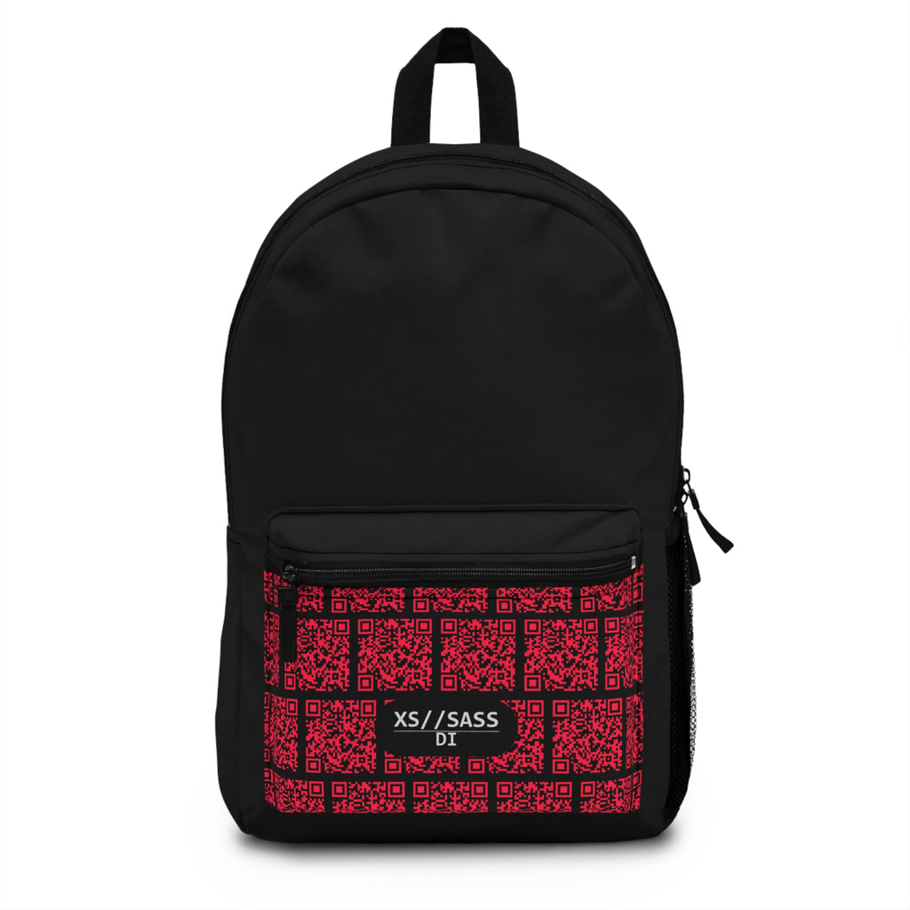 XS//SASS™ Cyber Grid Backpack with Interactive QR Profile | Everyday Laptop Bag | Dissident Index Division