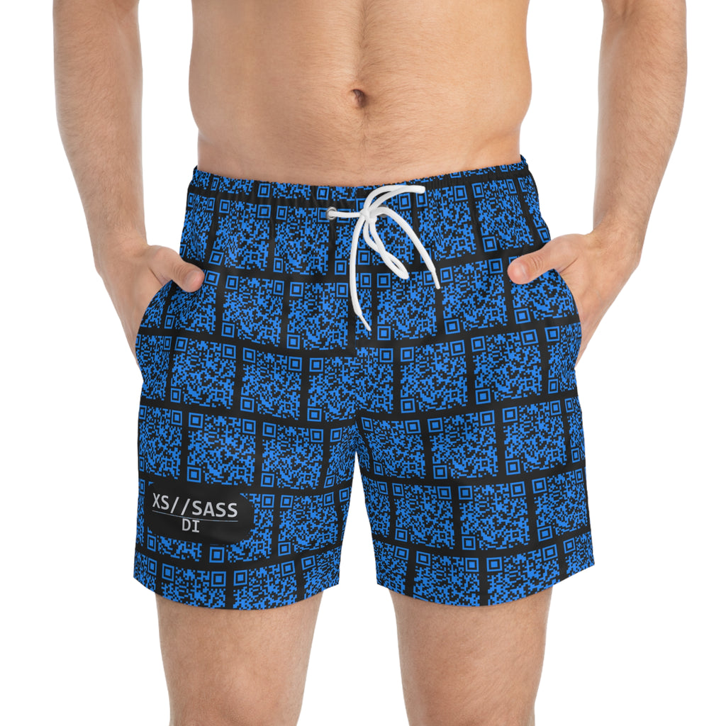 XS//SASS Dissident Index Division Men's Swim Trunks | Deliberate Presence Collection | Scan Your Subject Dossier