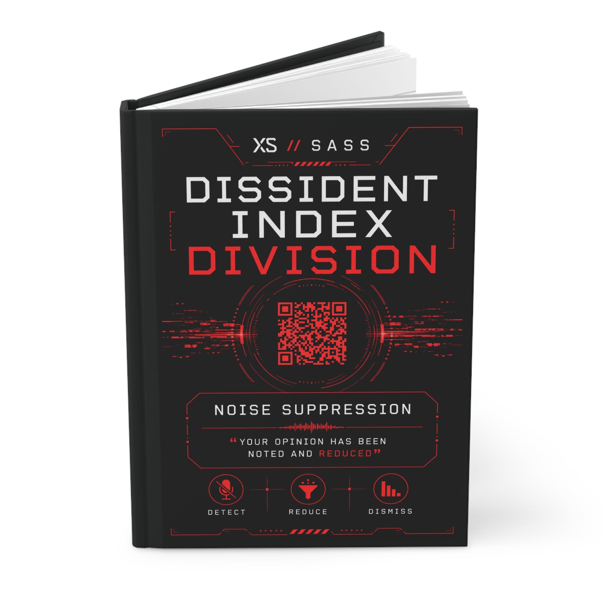 XS//SASS™ Dissident Index "Noise Suppression" Hardcover Journal with Interactive QR Profile