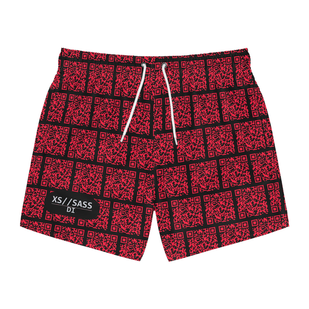 XS//SASS Dissident Index Division Men's Swim Trunks | Deliberate Presence Collection | Scan Your Subject Dossier