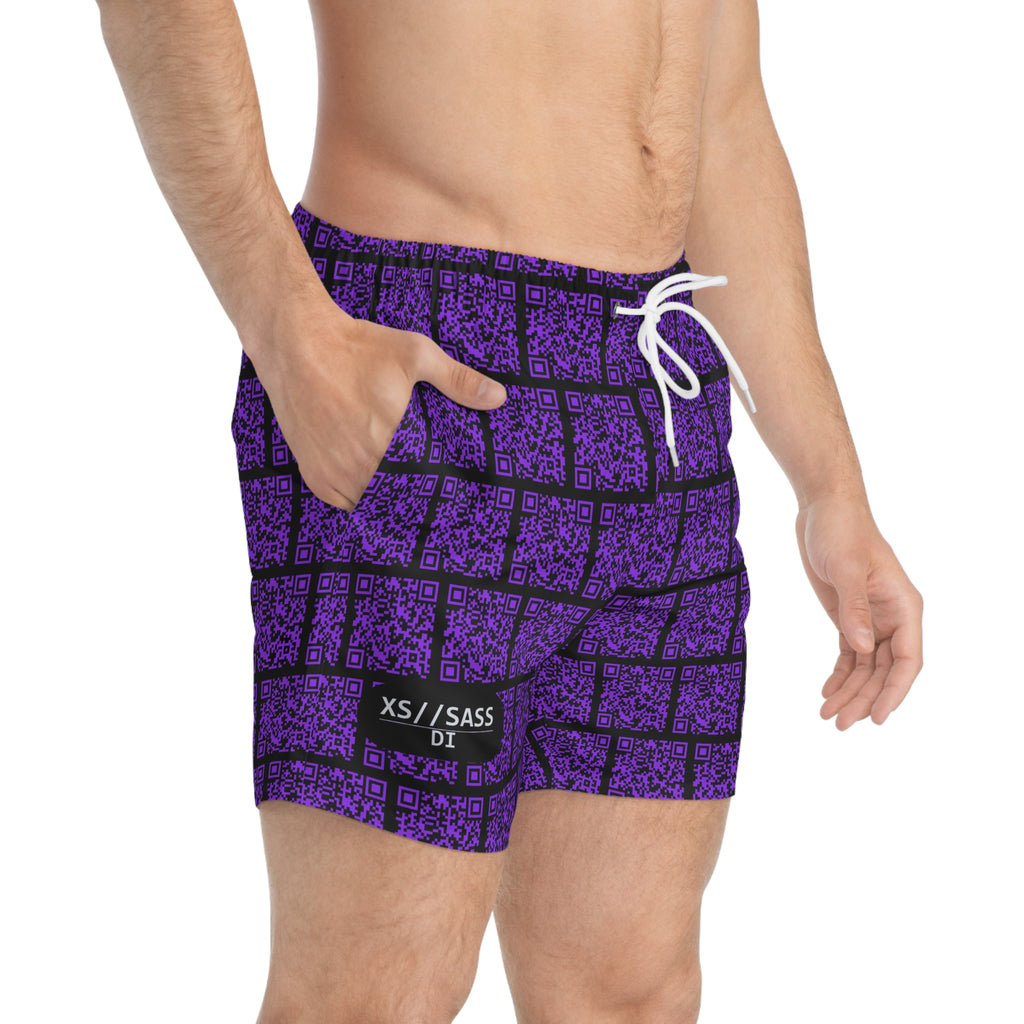 XS//SASS Dissident Index Division Men's Swim Trunks | Deliberate Presence Collection | Scan Your Subject Dossier