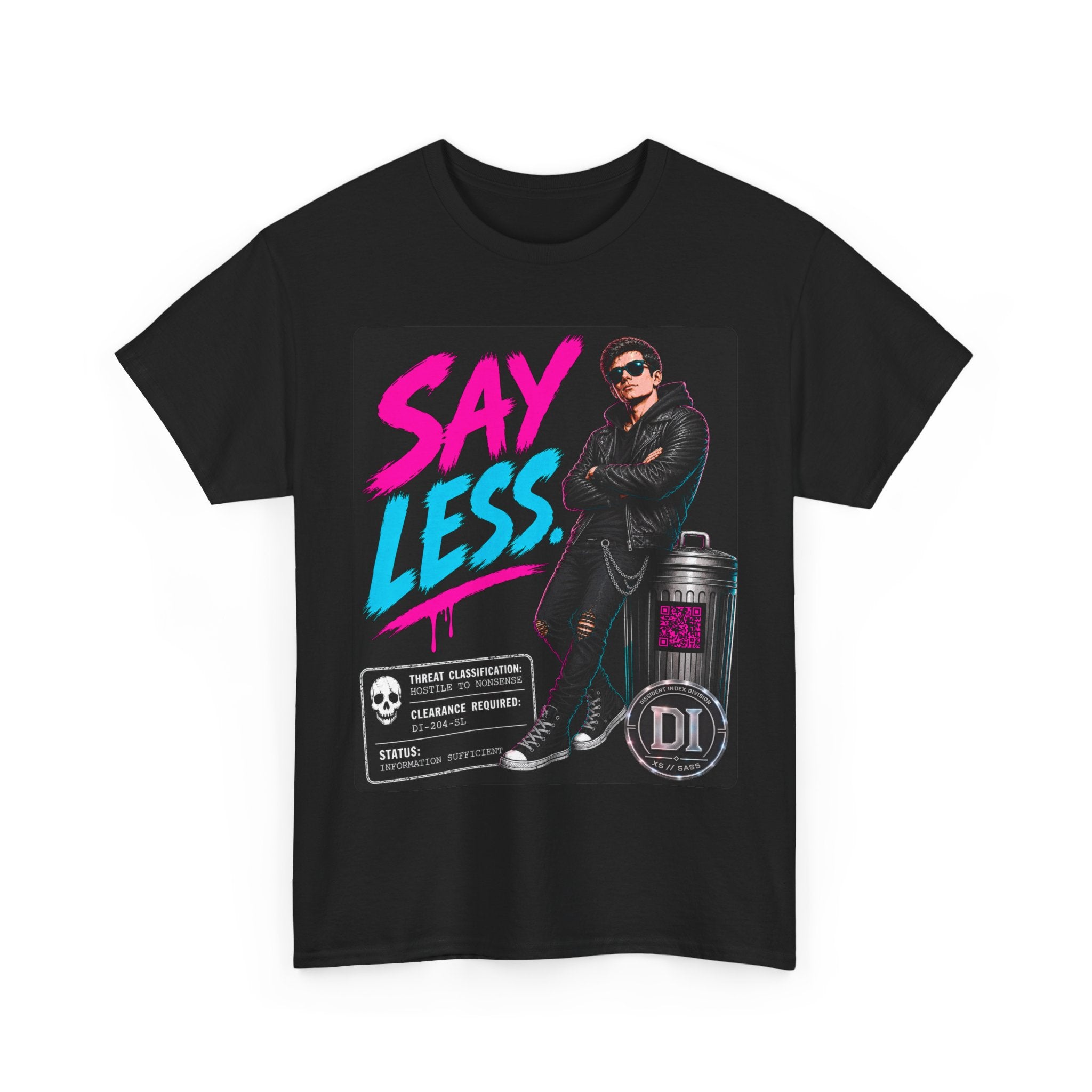 Say Less Graphic Tee — Cyberpunk Streetwear Statement Shirt