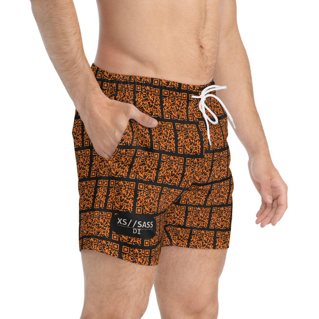 XS//SASS Dissident Index Division Men's Swim Trunks | Deliberate Presence Collection | Scan Your Subject Dossier