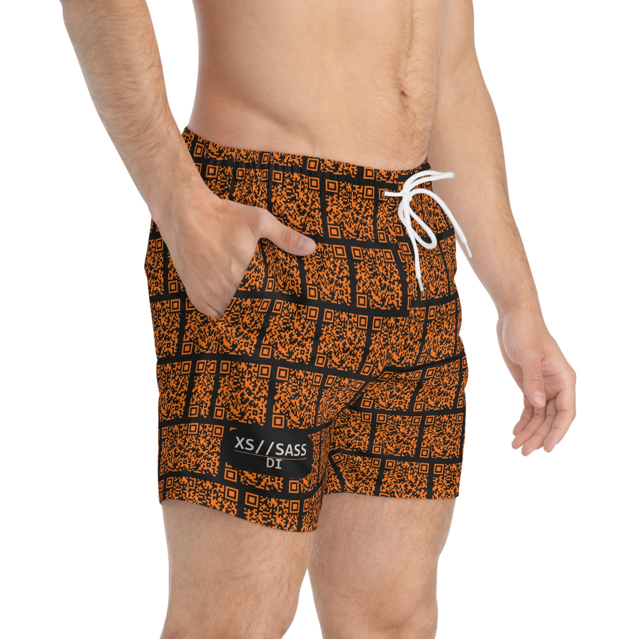XS//SASS Dissident Index Division Men's Swim Trunks | Deliberate Presence Collection | Scan Your Subject Dossier