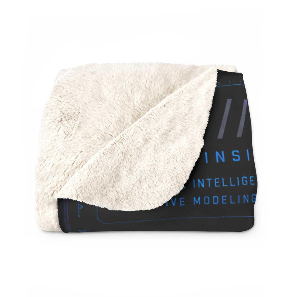 XS//SASS™ Social Insights Division Sherpa Fleece Blanket | Interactive QR Profile | See Beyond the Signal