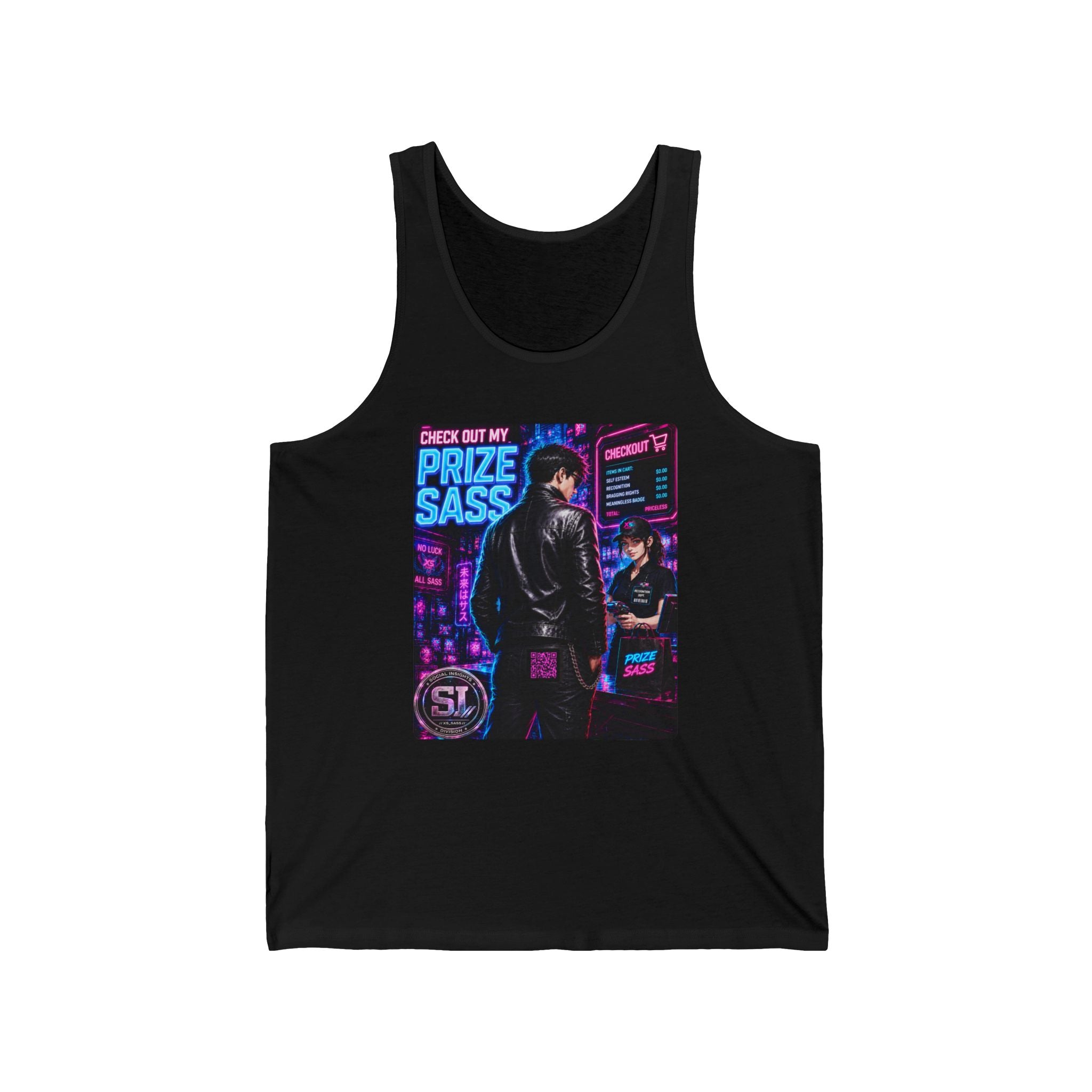 Check Out My Prize Sass Tank Top — Cyberpunk Streetwear Tank