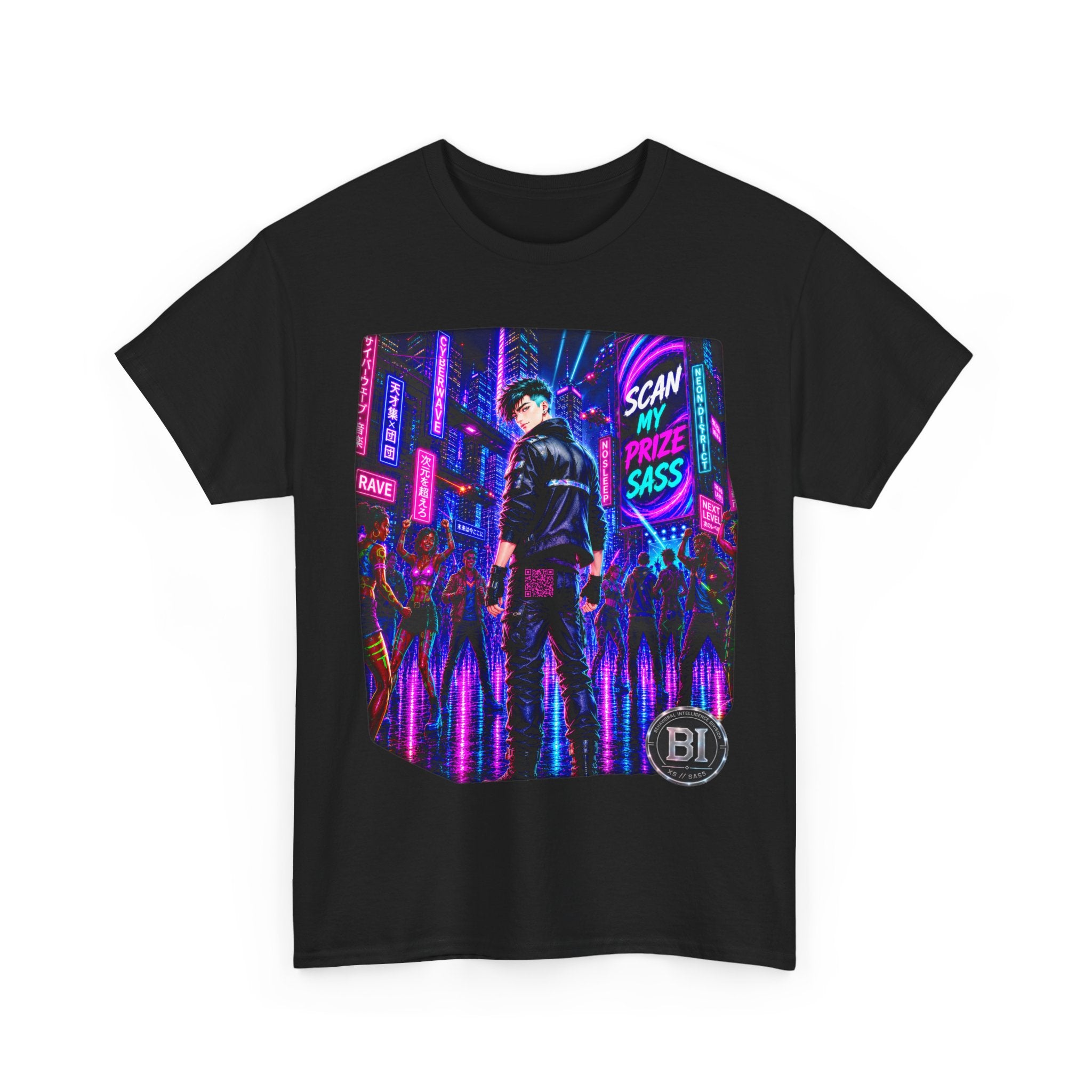 Scan My Prize Sass Graphic Tee — Cyberpunk Streetwear Shirt