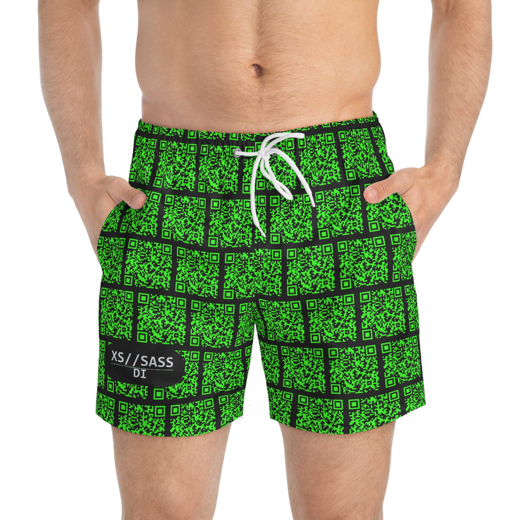 XS//SASS Dissident Index Division Men's Swim Trunks | Deliberate Presence Collection | Scan Your Subject Dossier