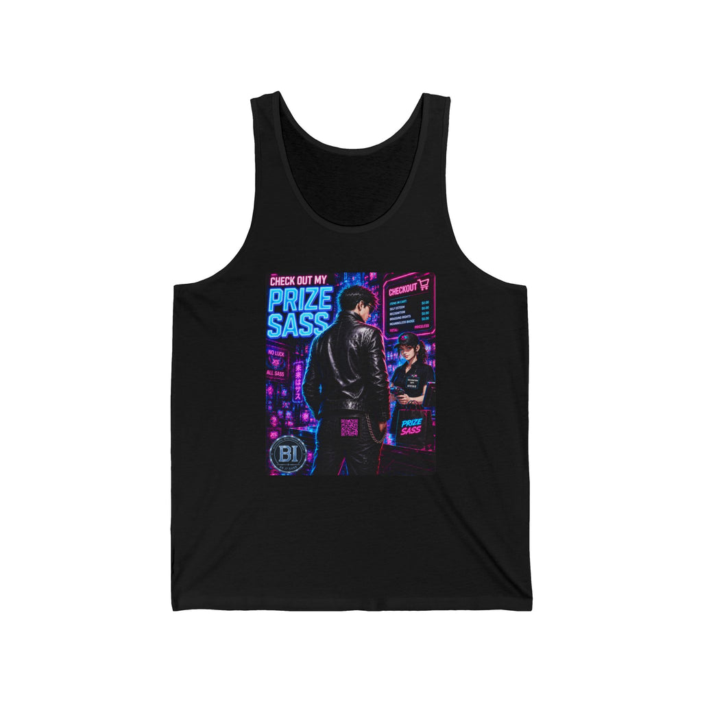 Check Out My Prize Sass Tank Top — Cyberpunk Streetwear Tank