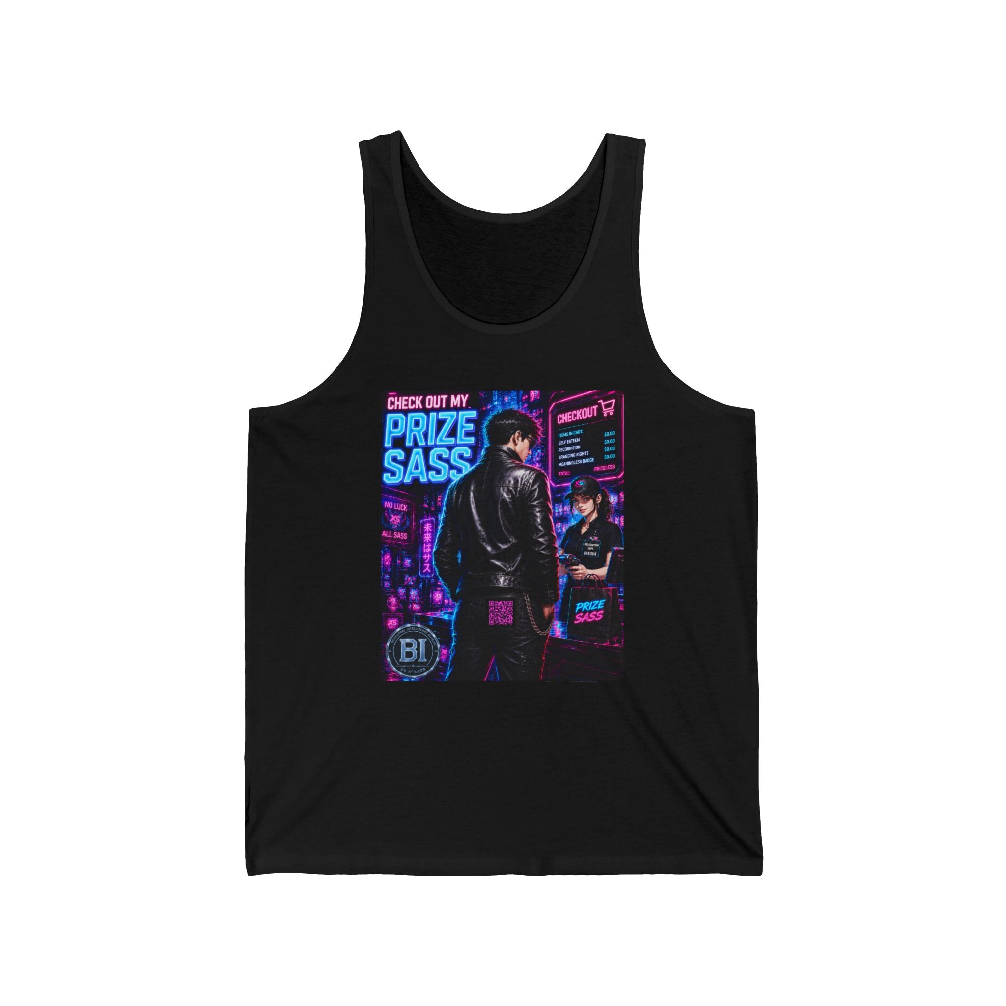 Check Out My Prize Sass Tank Top — Cyberpunk Streetwear Tank